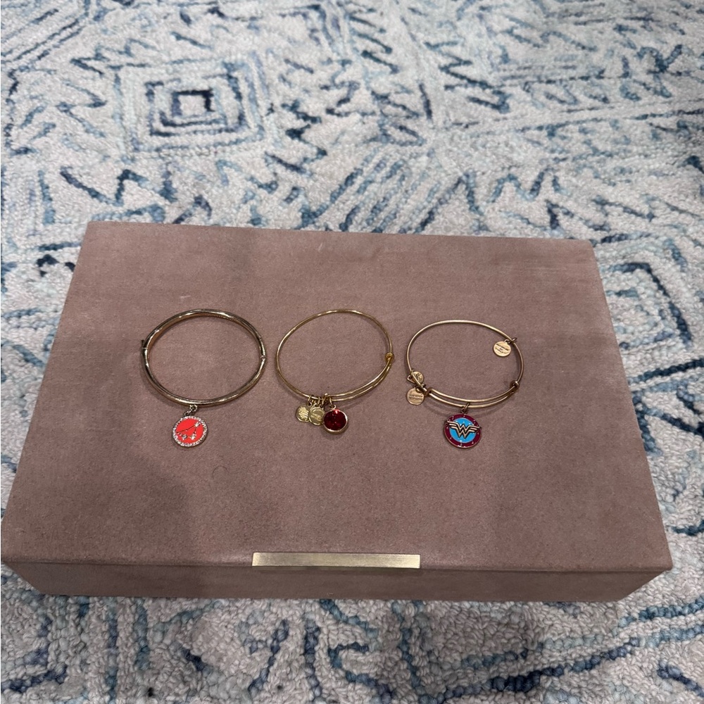 Kate Spade Capricorn Bracelet and Alex and Ani Garnett/Wonder Woman Bracelet